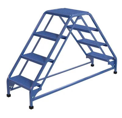 Vestil LAD-DD-18-4-P ladder shown from an alternate angle