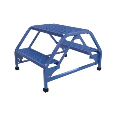 Vestil LAD-DD-26-2-P Steel Double Sided Ladder 2 Perforated