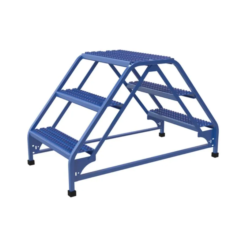 Vestil LAD-DD-26-3-G Steel Double Sided Ladder 3 Grip Strut