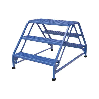 Vestil LAD-DD-32-3-P Steel Double Sided Ladder 3 Perforated Step