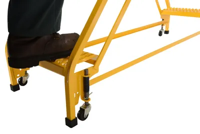 Vestil LAD-DD-P-18-4-G DBL Steel Double Sided Step Ladder 4 Grip Strut 4