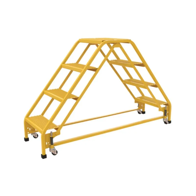 Vestil LAD-DD-P-18-4-P Steel Double Sided Step Ladder 4 Perforated
