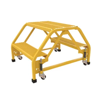 Vestil LAD-DD-P-26-2-P Steel Double Sided Step Ladder 2 Perforated