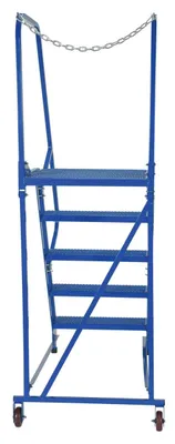 Vestil LAD-MM-5-P rolling ladder shown from an alternate angle