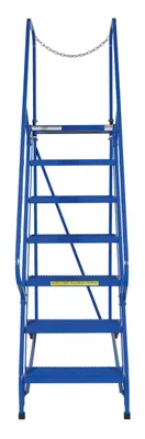 Vestil LAD-MM-7-P rolling ladder shown from an alternate angle