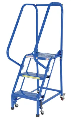 Vestil LAD-PW-18-3-P Steel Standard Slope Ladder