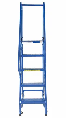Vestil LAD-PW-18-5-P rolling ladder shown from an alternate angle