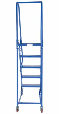 Vestil LAD-PW-18-5-P rolling ladder shown from an alternate angle