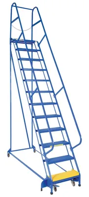 Vestil LAD-PW-26-12-P rolling ladder shown from an alternate angle