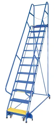 Vestil LAD-PW-26-12-P rolling ladder shown from an alternate angle