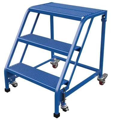 Vestil LAD-PW-26-3-P-NHR rolling ladder shown from an alternate angle