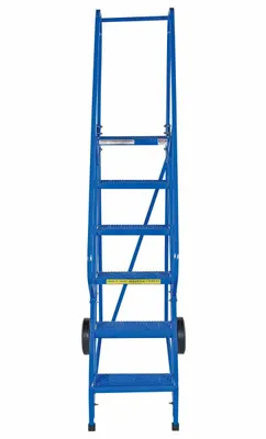 Vestil LAD-RAF-6-P rolling ladder shown from an alternate angle
