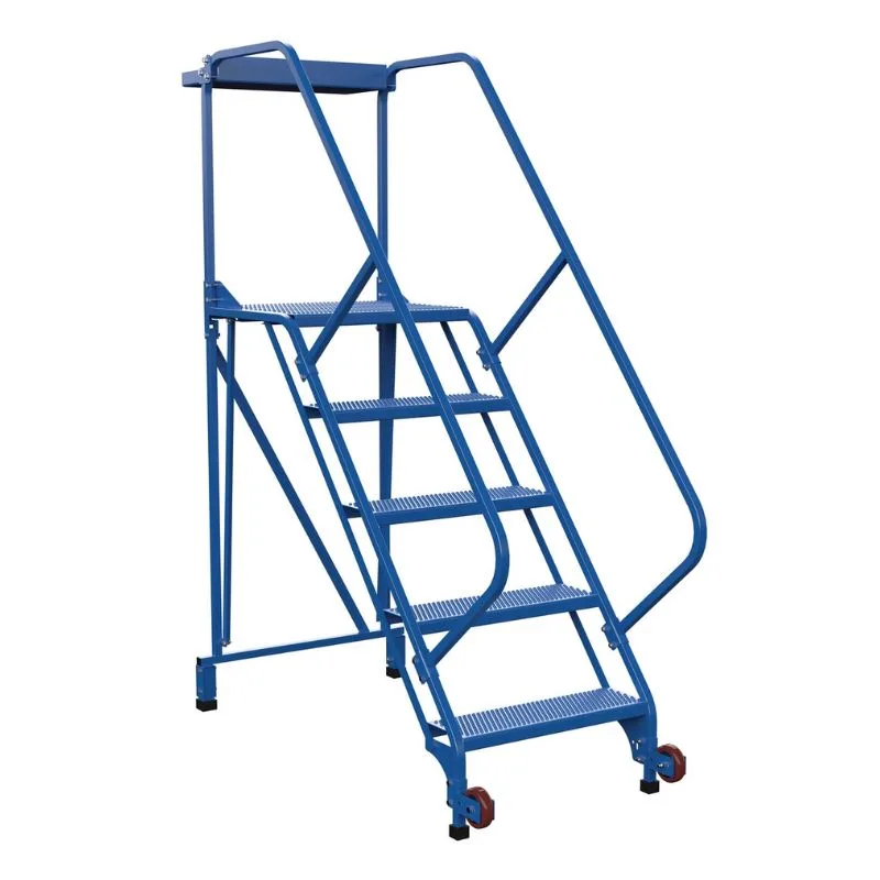 Vestil LAD-TRS-50-5-P Steel Tip-N-Roll Ladder