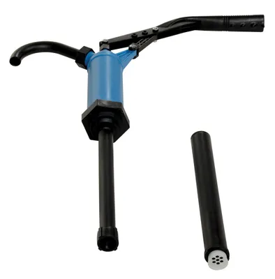 Vestil LDP-POLY drum pump shown from an alternate angle