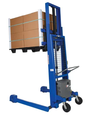 Vestil LL-PMPS-60-DC pallet stacker shown from an alternate angle