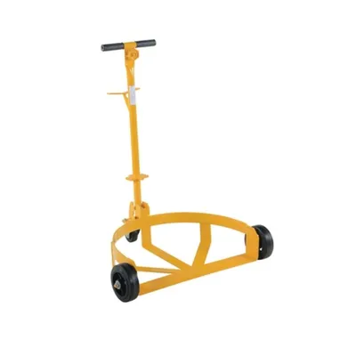 Vestil LO-DC-MR Steel Low Profile Drum Dolly with Mold On Rubber Casters
