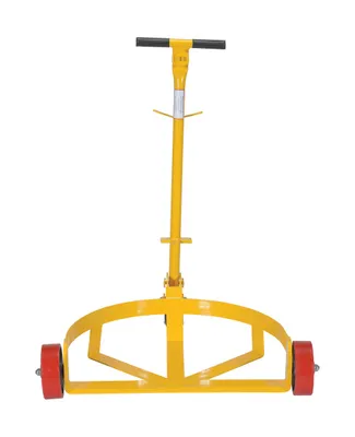 Vestil LO-DC-PU Steel Low Profile Drum Dolly with Poly On Steel Casters