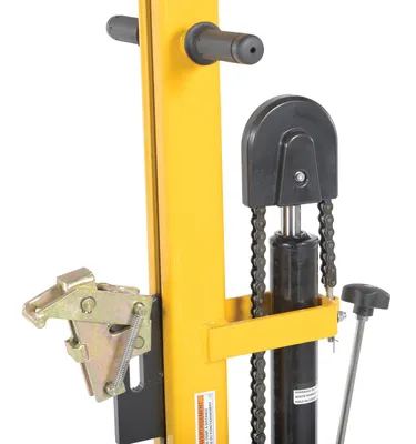 Vestil LPDT drum handling equipment shown from an alternate angle