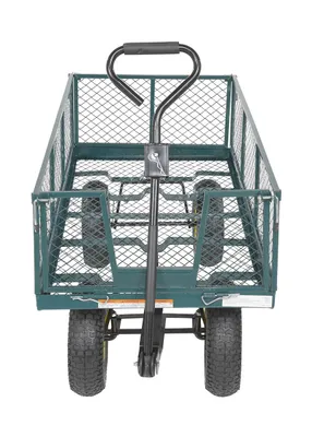 Vestil LSC-2448-4SD Steel Landscape Cart with Fold Down Side