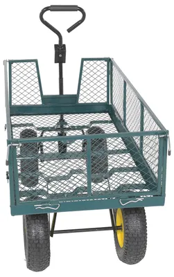 Vestil LSC-2448-4SD Steel Landscape Cart with Fold Down Side