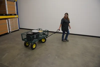 Vestil LSC-2448-4SD Steel Landscape Cart with Fold Down Side