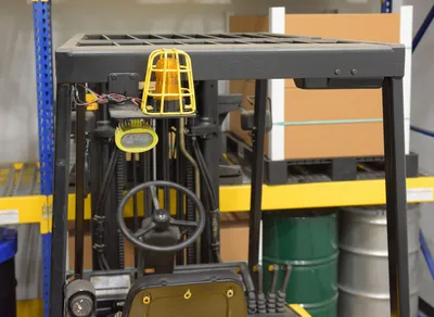Vestil LT-RC5-FSL-AM forklift attachment shown from an alternate angle