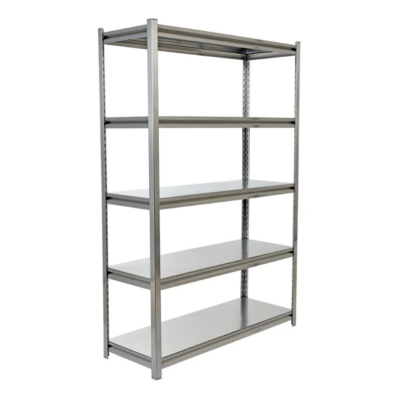 Vestil LWSS-2448 Stainless Steel Solid Rivet Shelving 600 Lb. Capacity Silver