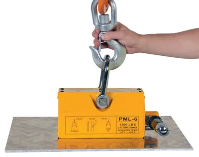 Vestil ML-12 lifting magnet shown from an alternate angle
