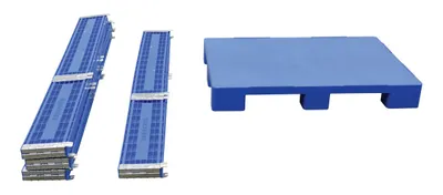 Vestil MULTI-C bulk plastic container shown from an alternate angle