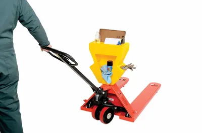 Vestil P-CADDY pallet jack accessorie shown from an alternate angle