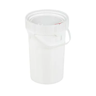 Vestil PAIL-SCR-65-W High Density Polyethylene Screw Top Pail and Lid 6-1/5 Gallon