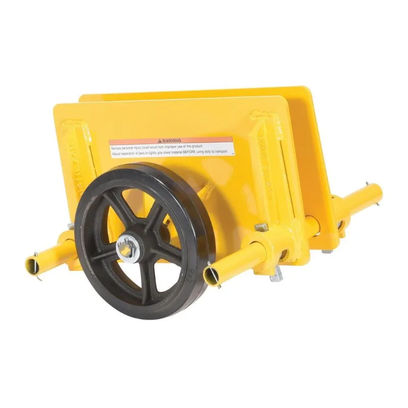 Vestil PLDL-ADJ-8MR Steel Adjustable Panel Dolly With Mold On Rubber Casters