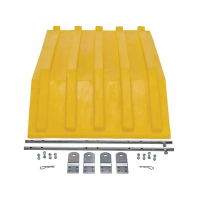 Vestil PLID-H-50-YL Polyethylene Heavy Duty H Style Hopper Lid