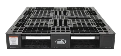 Vestil PLP2-4840-BLACK plastic pallet shown from an alternate angle
