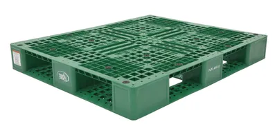 Vestil PLP2-4840-GREEN plastic pallet shown from an alternate angle