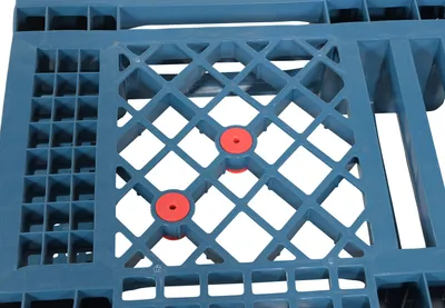 Vestil PLP4-4840-BLUE plastic pallet shown from an alternate angle