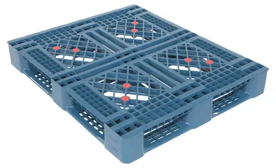 Vestil PLP4-4840-BLUE plastic pallet shown from an alternate angle