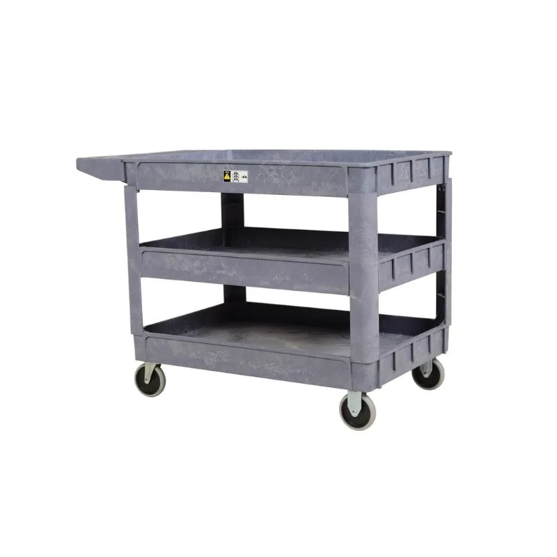 Vestil PLSC-3-2436 Plastic Utility Service Cart