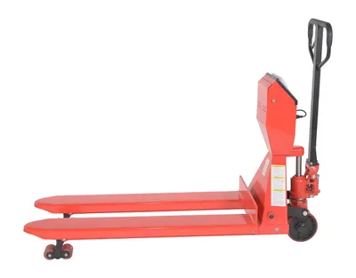Vestil PM-2048-SCL-LP-PT pallet jack shown from an alternate angle