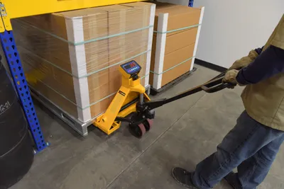 Vestil PM-2748-SCL-LP-E Steel Low Profile Economy Pallet Truck with Scale