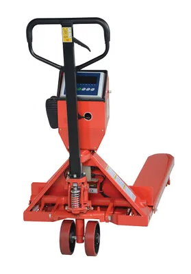 Vestil PM-2748-SCL-LP-PT pallet jack shown from an alternate angle