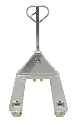 Vestil PM5-2748-S-Z pallet jack shown from an alternate angle