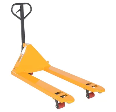 Vestil PM5-2748-Y pallet jack shown from an alternate angle