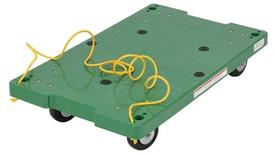 Vestil POS-1830-ROPE Polyethylene Dolly with Pull Rope