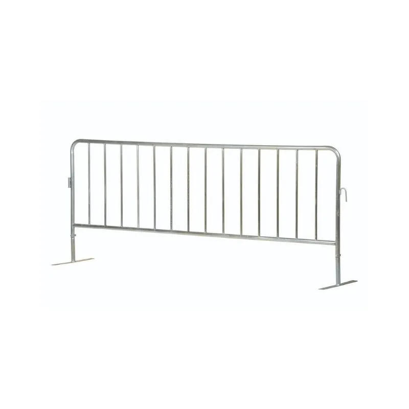 Vestil PRAIL-102-G-FF Steel Crowd Control Interlocking Barrier with Flat Feet