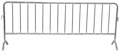 Vestil PRAIL-102-G Steel Crowd Control Interlocking Barrier with Curved Feet