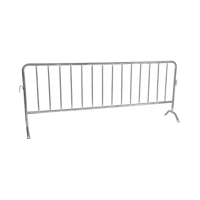 Vestil PRAIL-102-G Steel Crowd Control Interlocking Barrier with Curved Feet