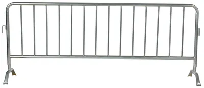 Vestil PRAIL-102-HD-G Steel Heavy Duty Crowd Control Interlocking Barrier with Curved Feet