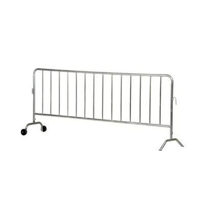 Vestil PRAIL-102-HD-G-W Steel Heavy Duty Crowd Control Interlocking Barrier with Feet