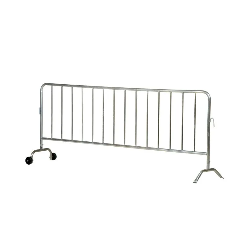 Vestil PRAIL-102-HD-G-W Steel Heavy Duty Crowd Control Interlocking Barrier with Feet